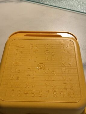 Vintage Yellow Tupperware Alphabet Lunch Case